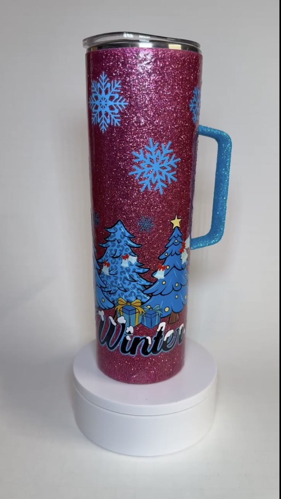 Winter-themed Glitter Tumbler
