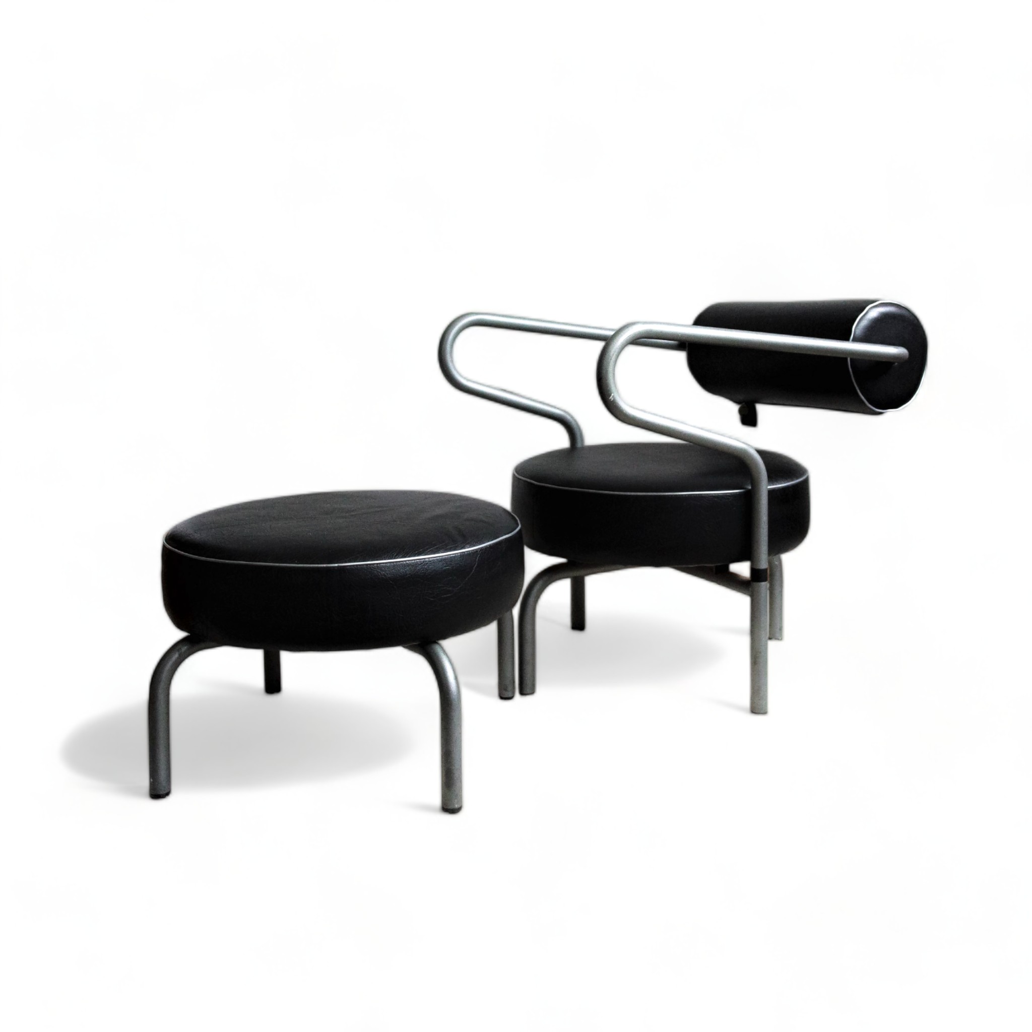 Vintage armchair with hocker Natural Choice