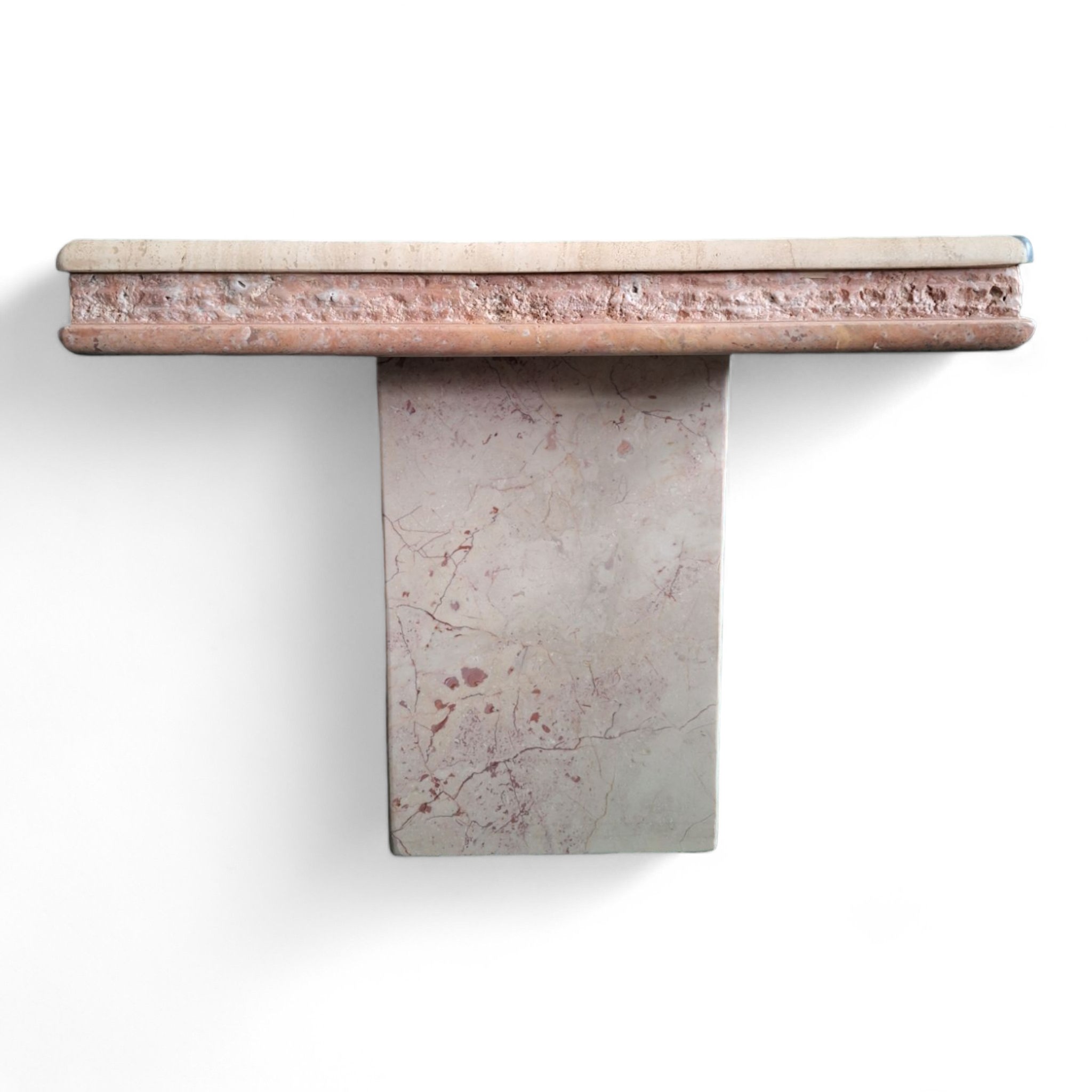 Vintage Marble/travertine Side Table