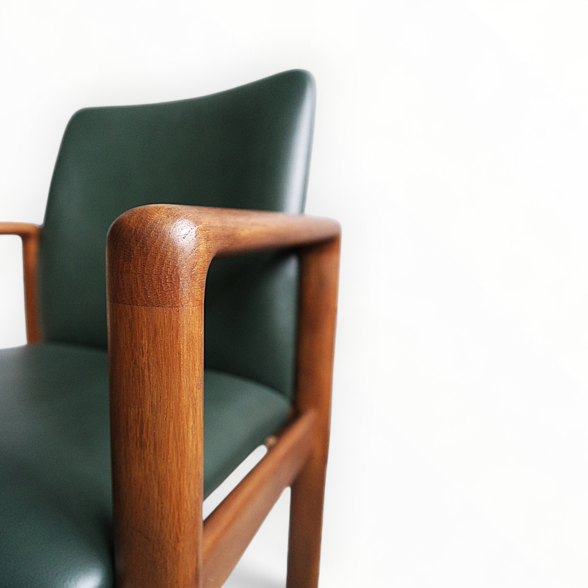 Rare Schou Andersen Executive chairs in Solid Oak (c. 1960s)