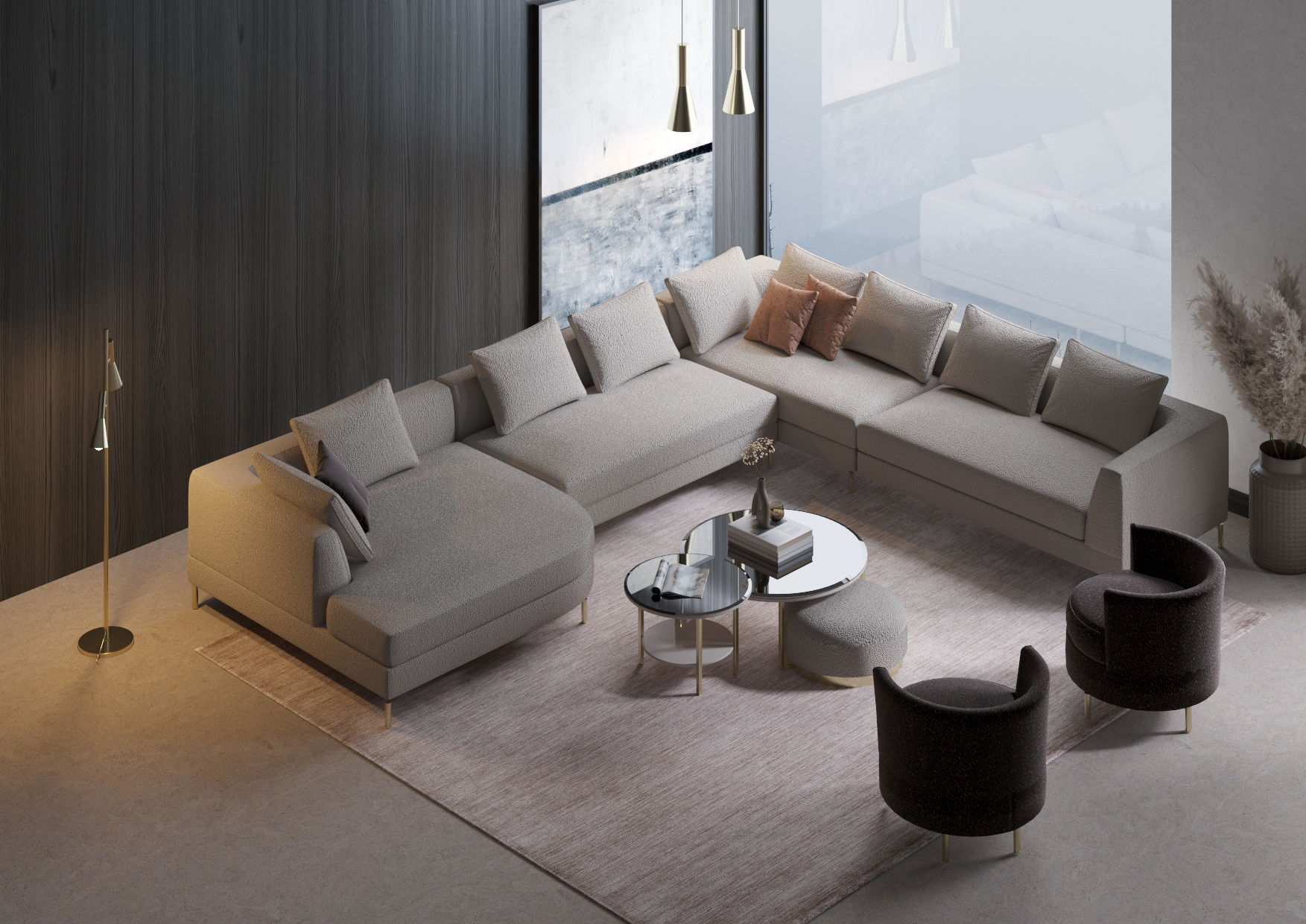 Isabel Corner Sofa Set 
