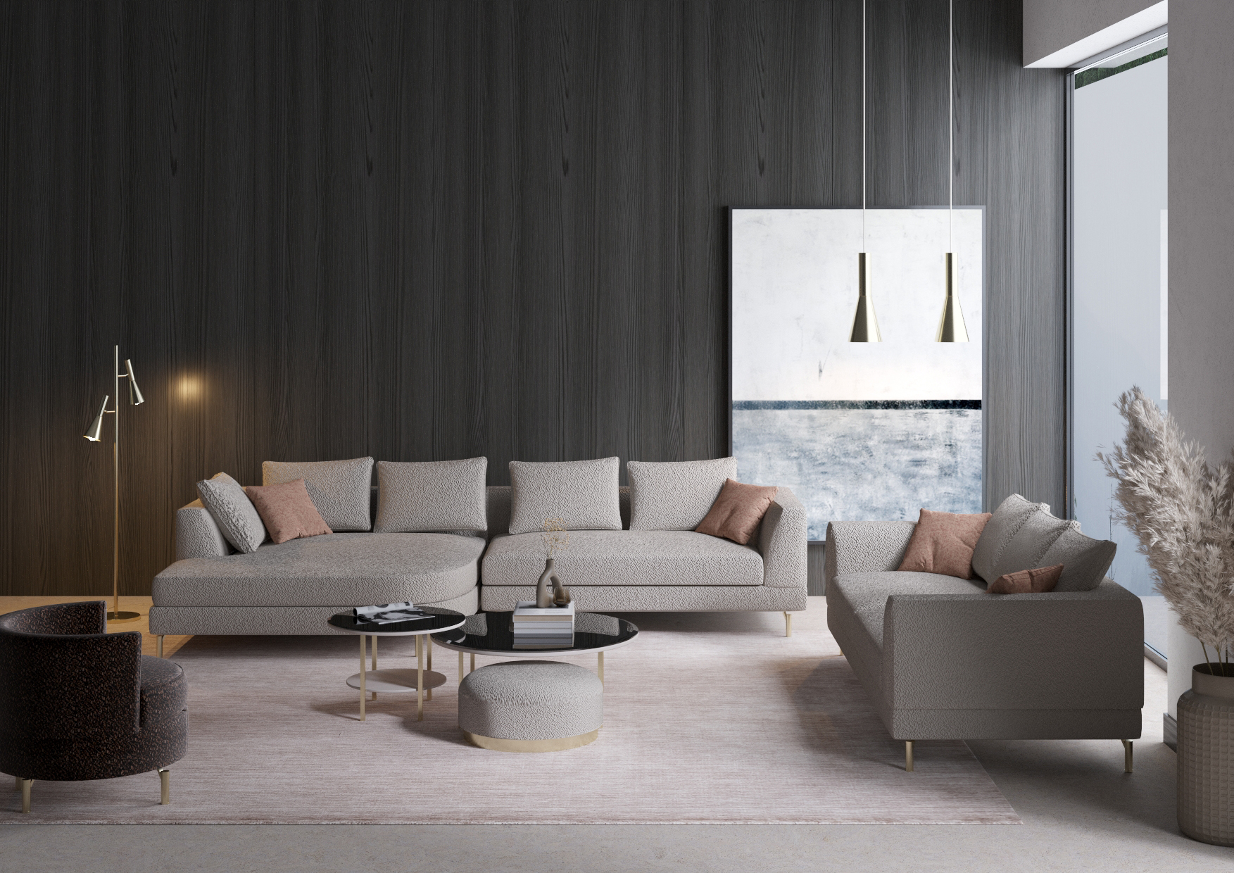 Isabel Corner Sofa Set 