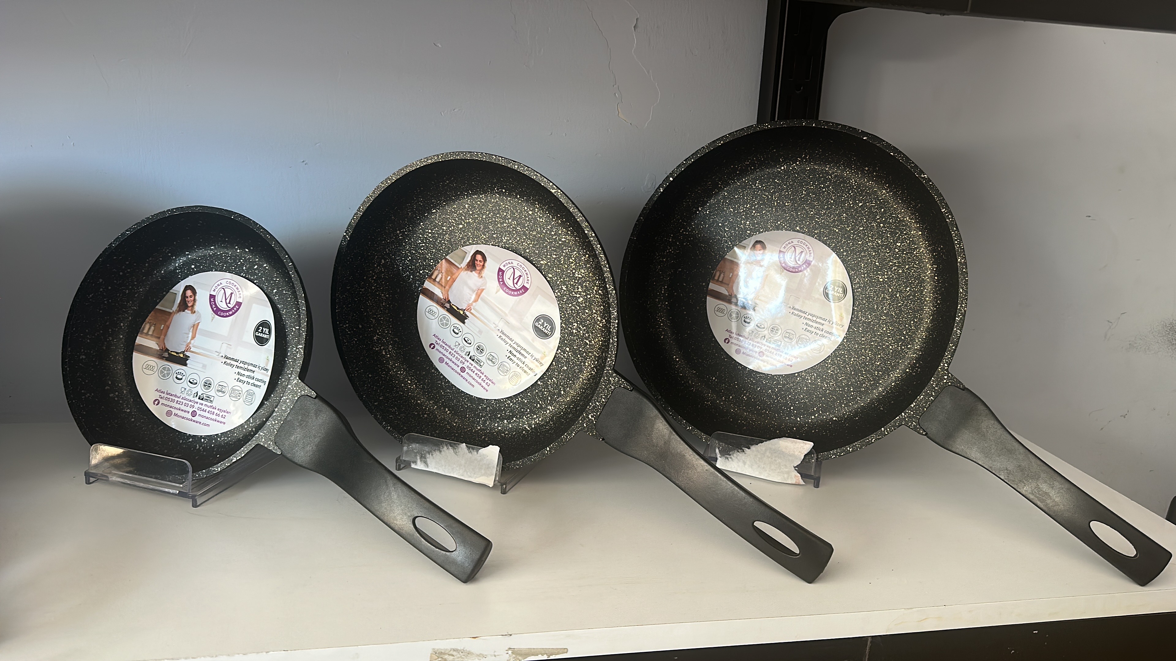 3-Piece Durable Frying Pan Set
