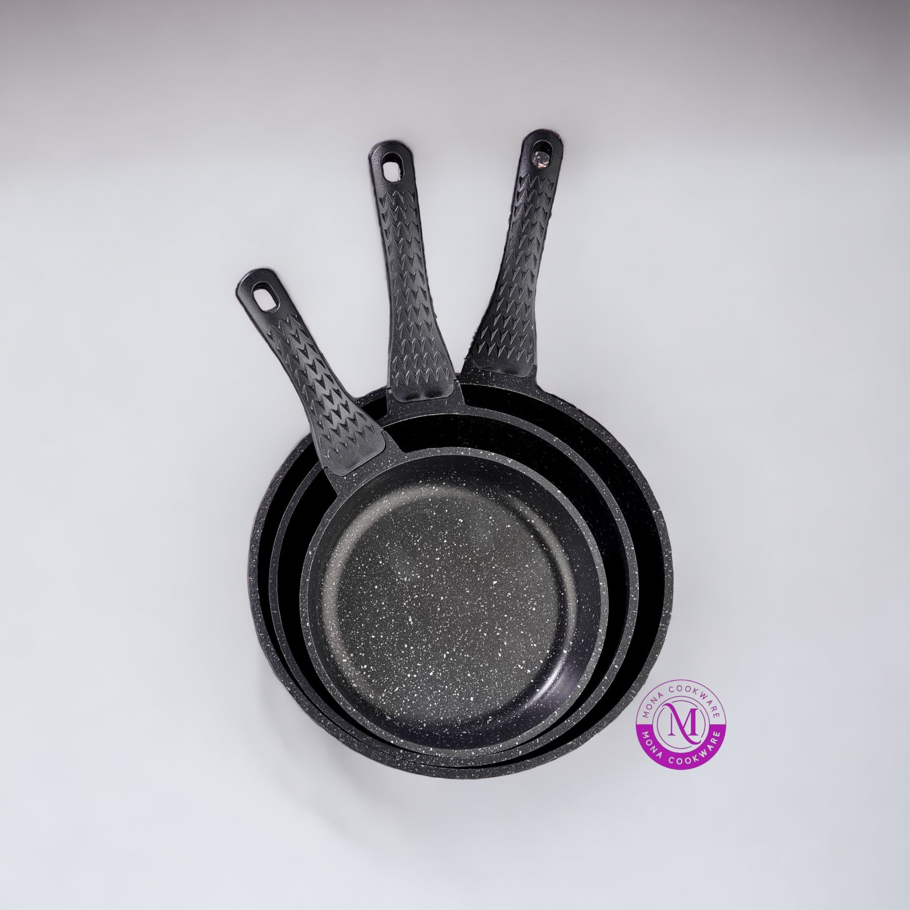 3-Piece Durable Frying Pan Set