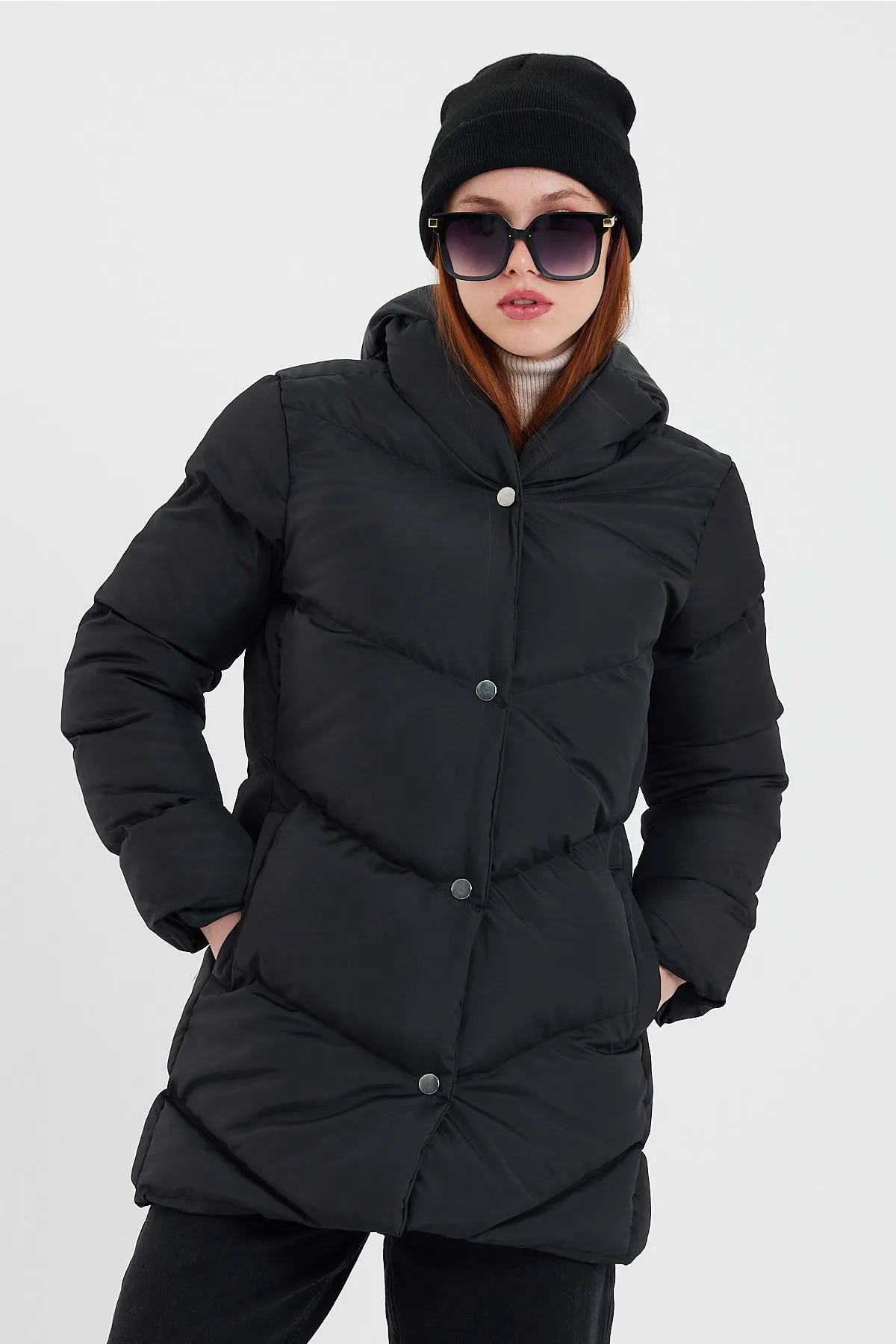 Black Puffer Jacket (Women)