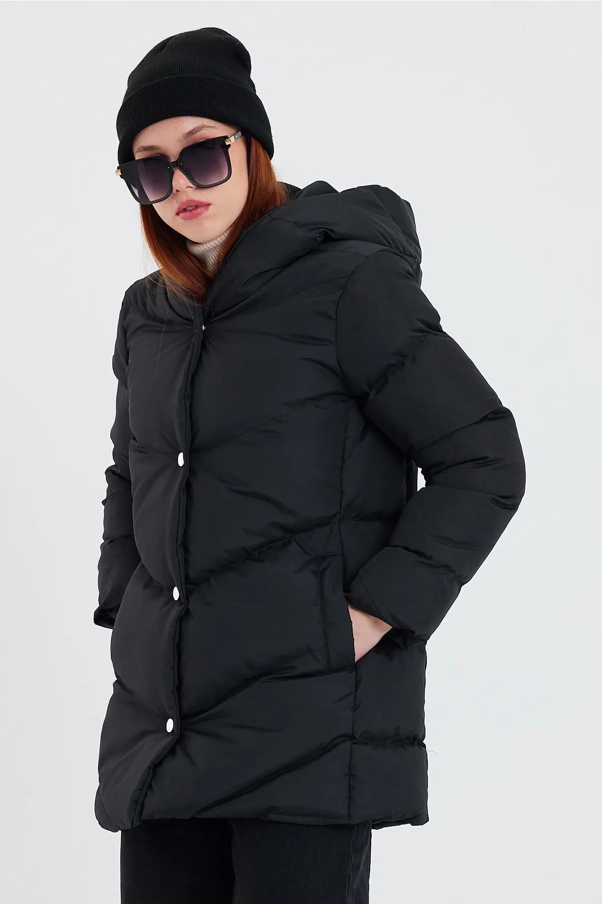 Black Puffer Jacket (Women)