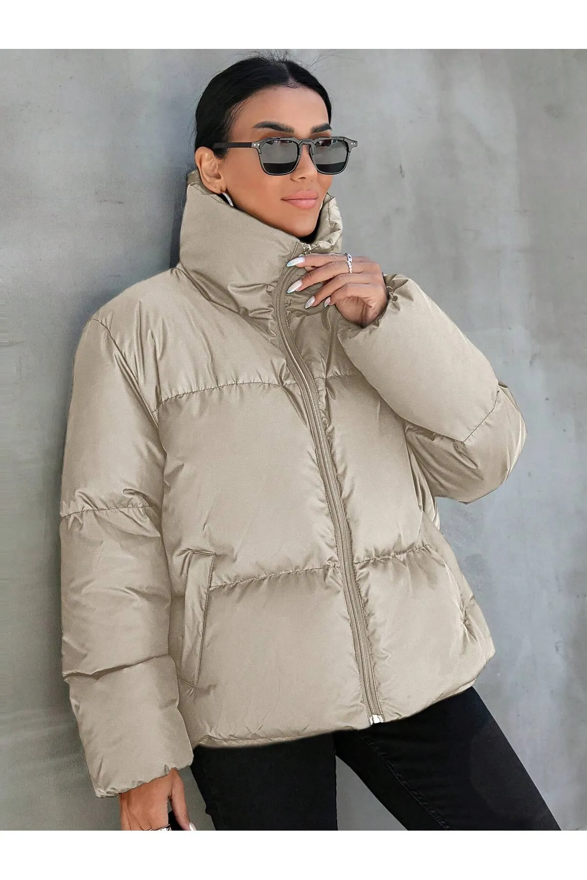 Tonny Black (Women) Red Oversize Padded Waterproof Puffer Coat – TBG069