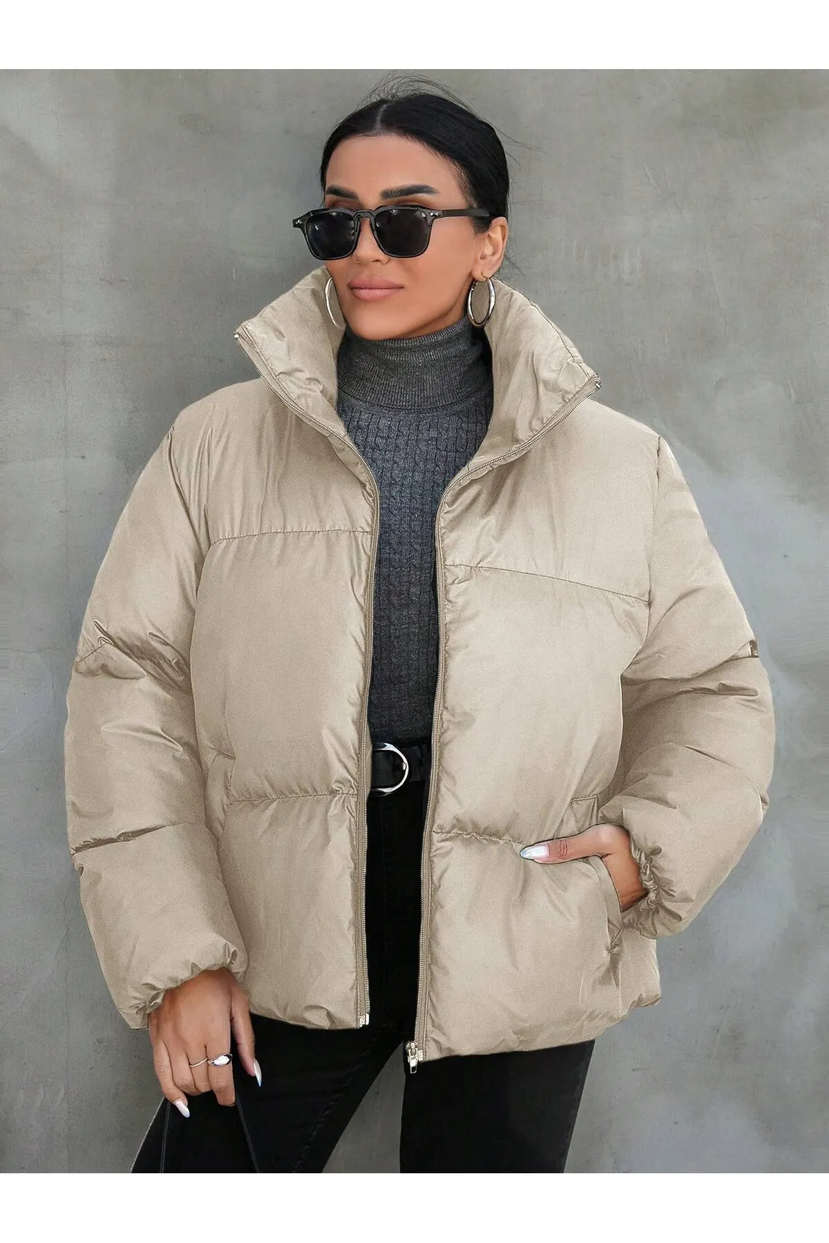 Tonny Black (Women) Red Oversize Padded Waterproof Puffer Coat – TBG069