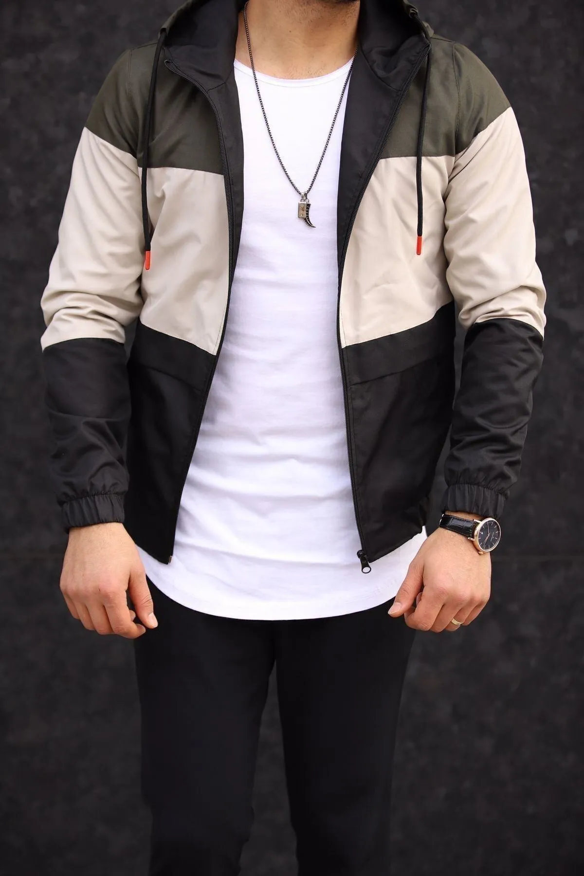 Men's Wind and Water Resistant Waterproof Raincoat
