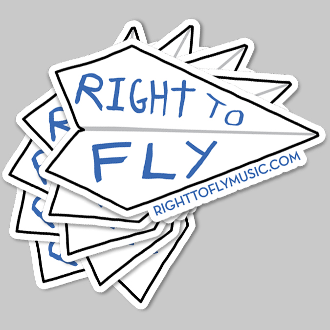 5 'Right To Fly' Die-Cast Stickers