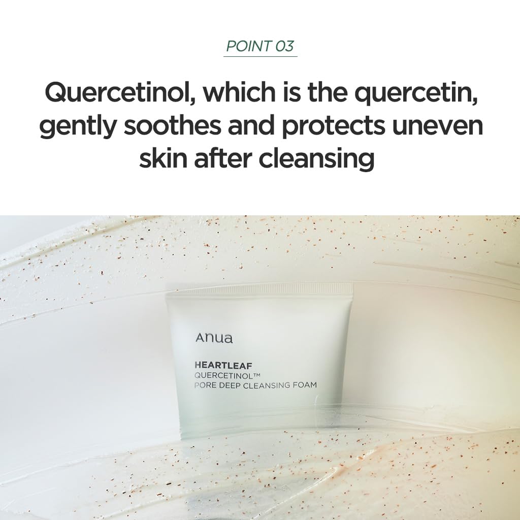  ANUA Heartleaf Quercetinol Pore Deep Cleansing Foam, 5.07 fl oz (150 ml)