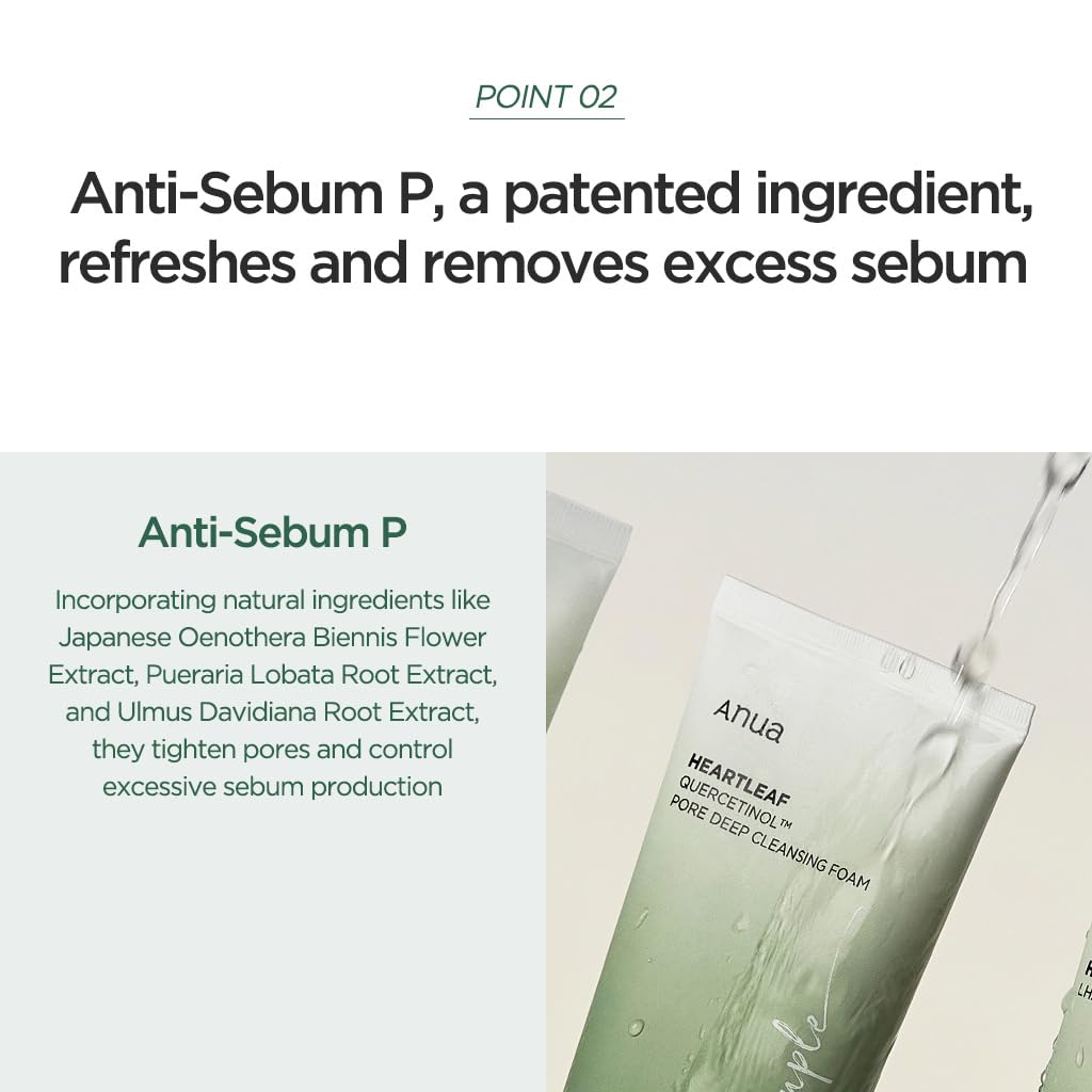  ANUA Heartleaf Quercetinol Pore Deep Cleansing Foam, 5.07 fl oz (150 ml)