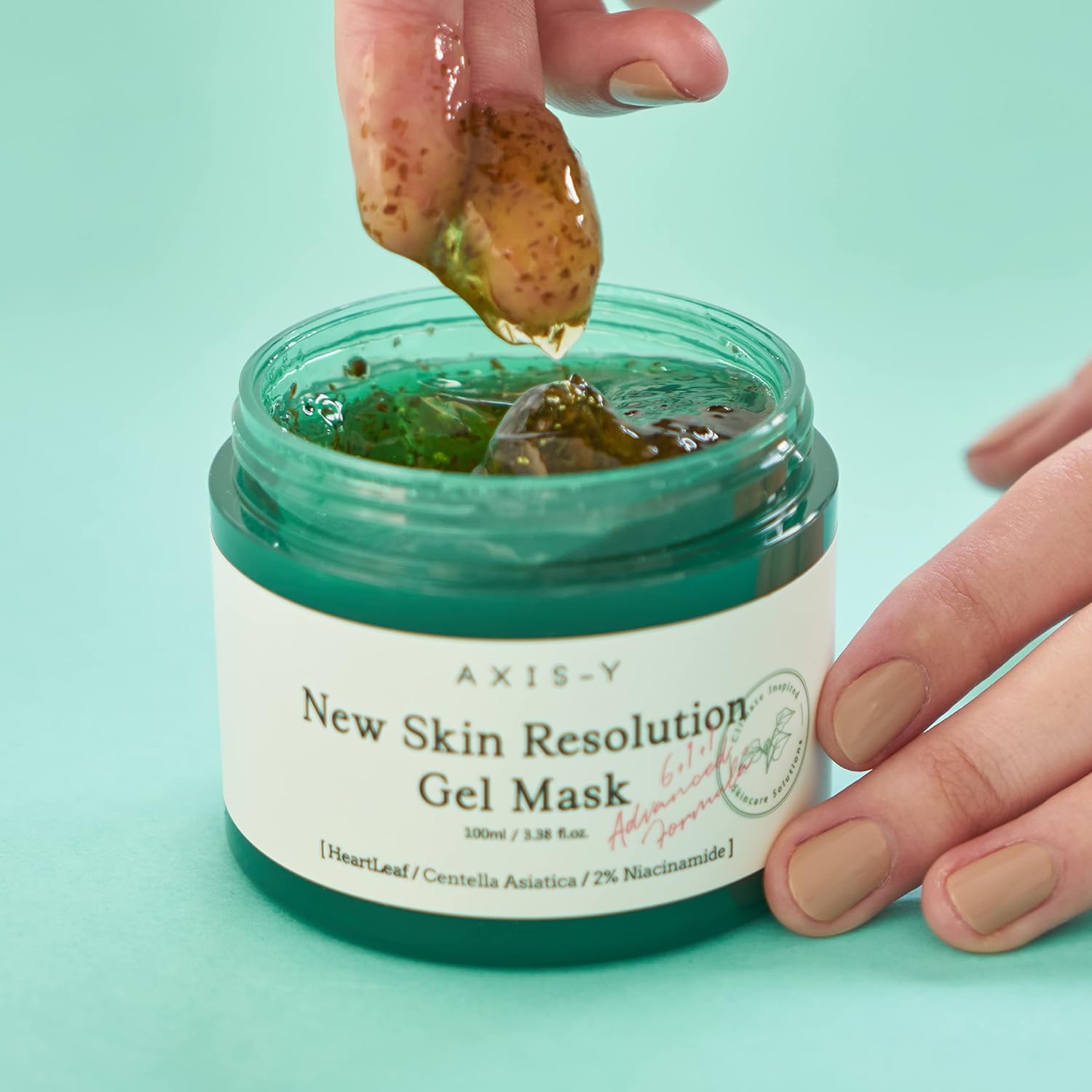 AXIS-Y New Skin Resolution Gel Mask 100ml / 3.38 fl. oz | Skincare Face Mask | Heartleaf | Niacinamide | Skin Soothing | Korean Skincare