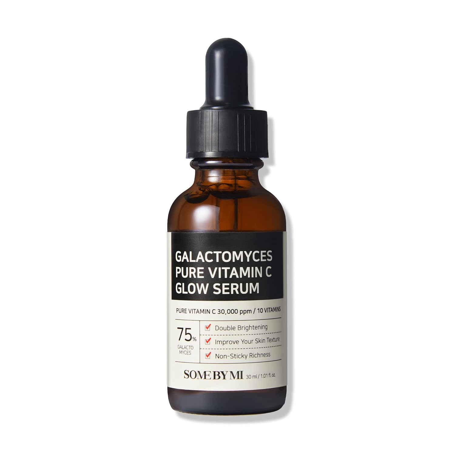 SOME BY MI Galactomyces Pure Vitamin C Glow Serum - 1.01 Oz, 30ml - Daily Brightening Vitamin C Serum for Glass Skin - Improvement of Skin Texture and Elasticity - Korean Skin Care