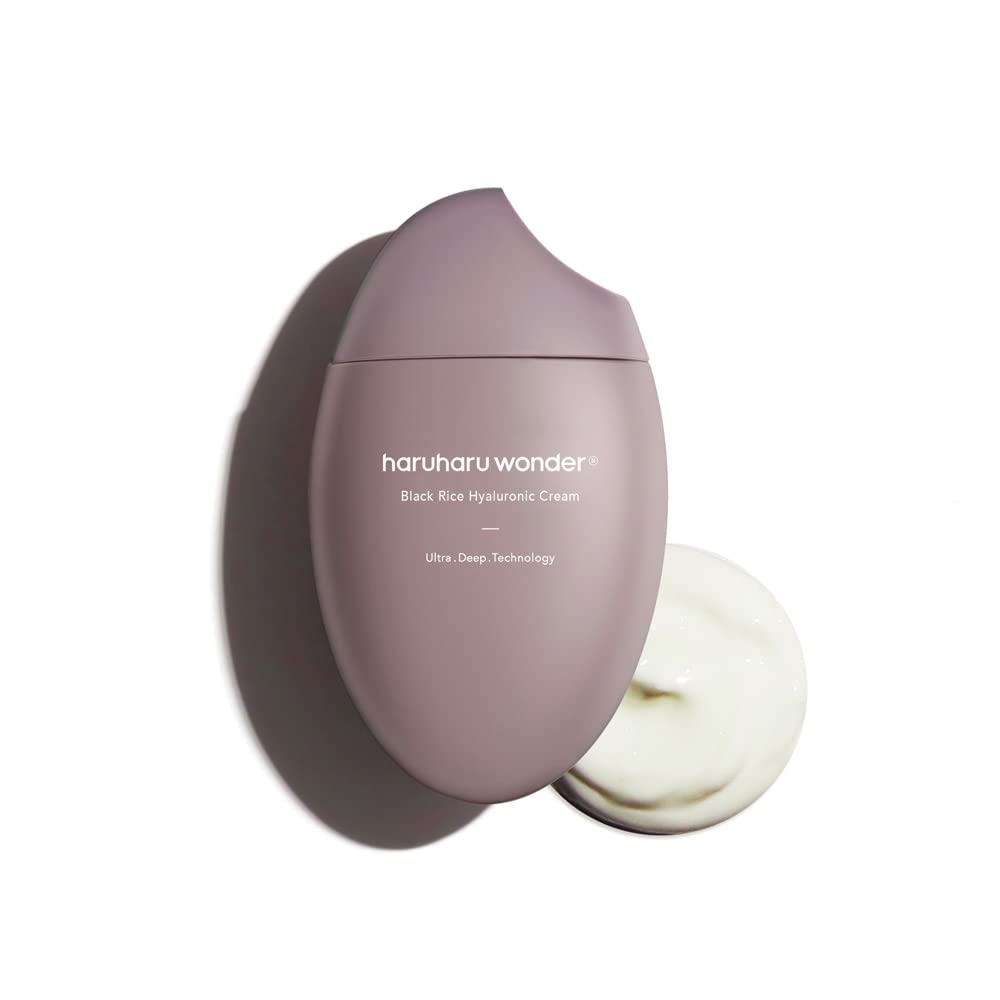 Haruharu Wonder Black Rice Hyaluronic Cream 1.69 fl. oz / 50ml | Fermented Facial Moisturizer, Facial Cream | Vegan, Cruelty Free, EWG-Green