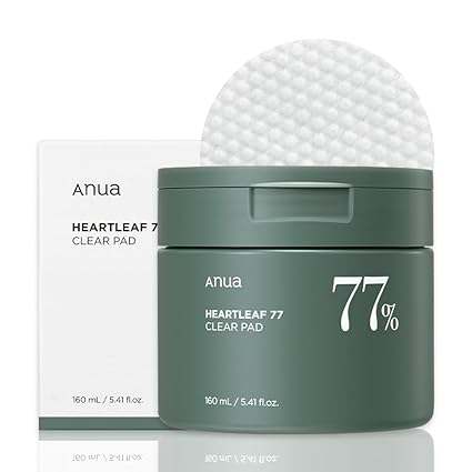 ANUA - Heartleaf 77 Toner Pad , PHA Dead Skin Care Low pH Daily Toner Pad exfoliating