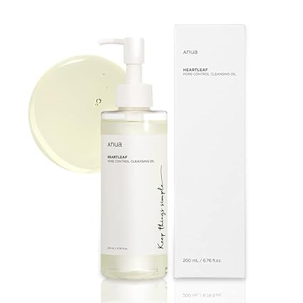 ANUA - Heartleaf Pore Control Cleansing Oil Korean Facial Cleanser, Daily Makeup Blackheads Removal (200ml)