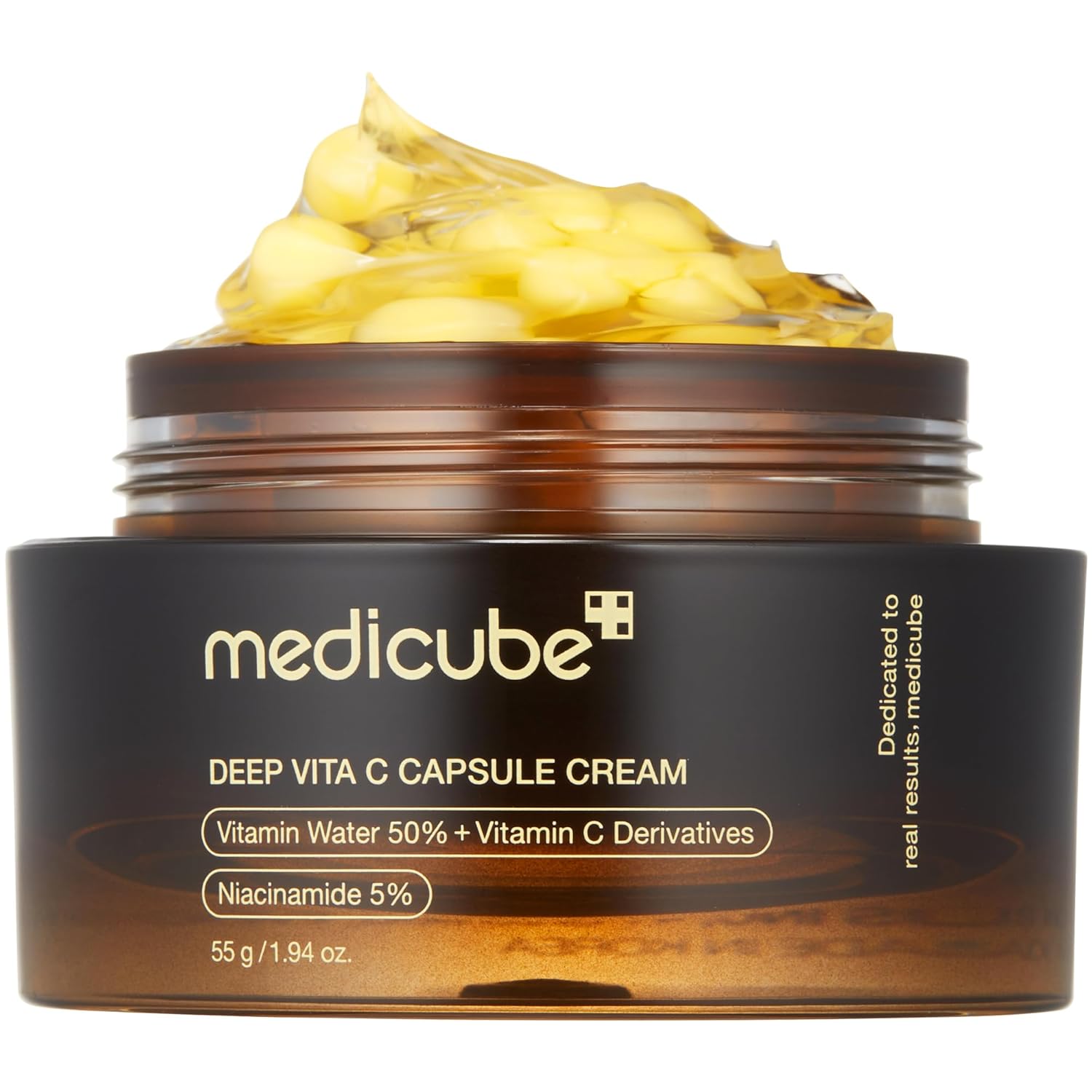 Medicube Deep Vitamin C Golden Capsule Face Moisturizer - Liposome Capsules For Wrinkles, Skin Radiance - Transparent Gel for Glow Hydration - Korean Skin Care 55 Grams