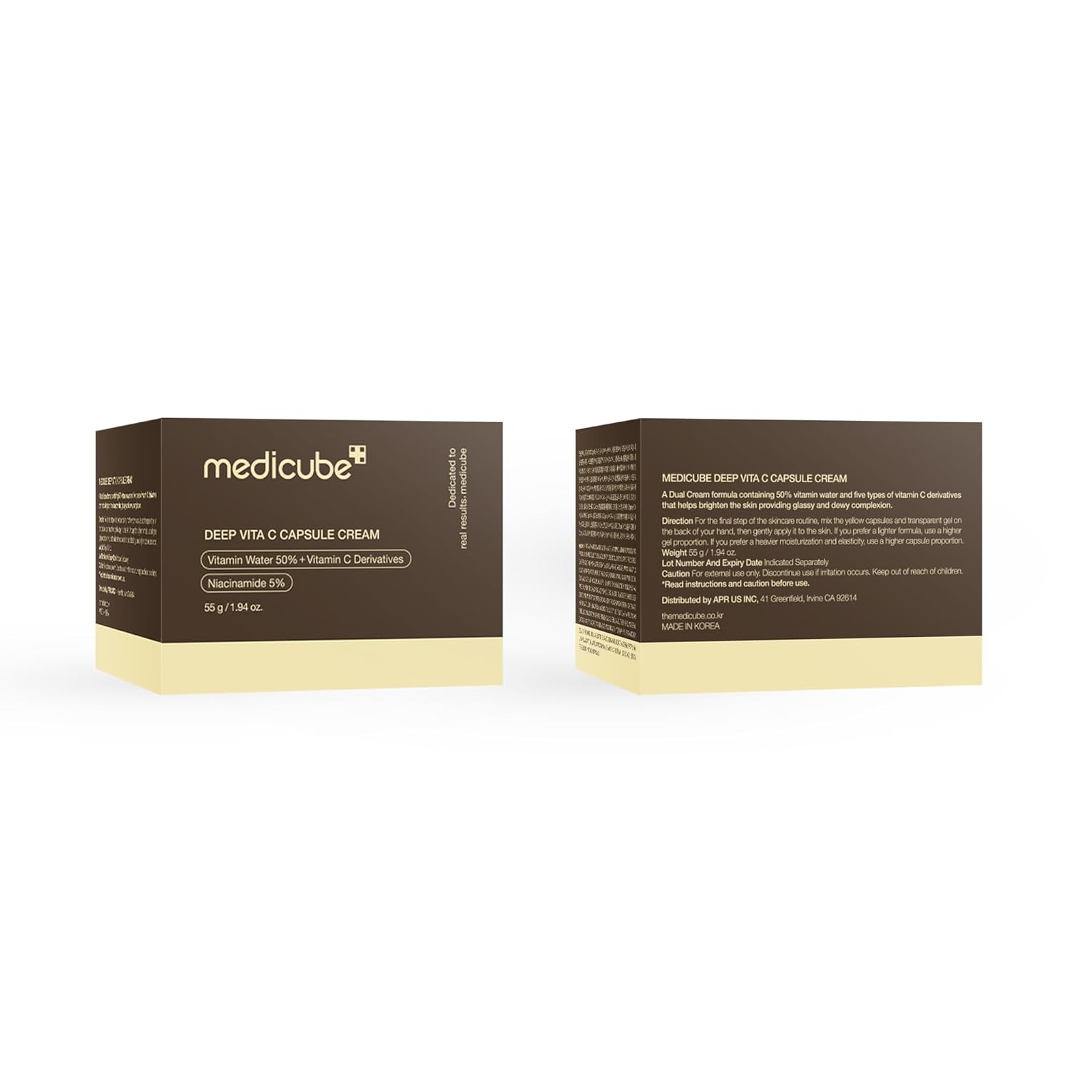 Medicube Deep Vitamin C Golden Capsule Face Moisturizer - Liposome Capsules For Wrinkles, Skin Radiance - Transparent Gel for Glow Hydration - Korean Skin Care 55 Grams