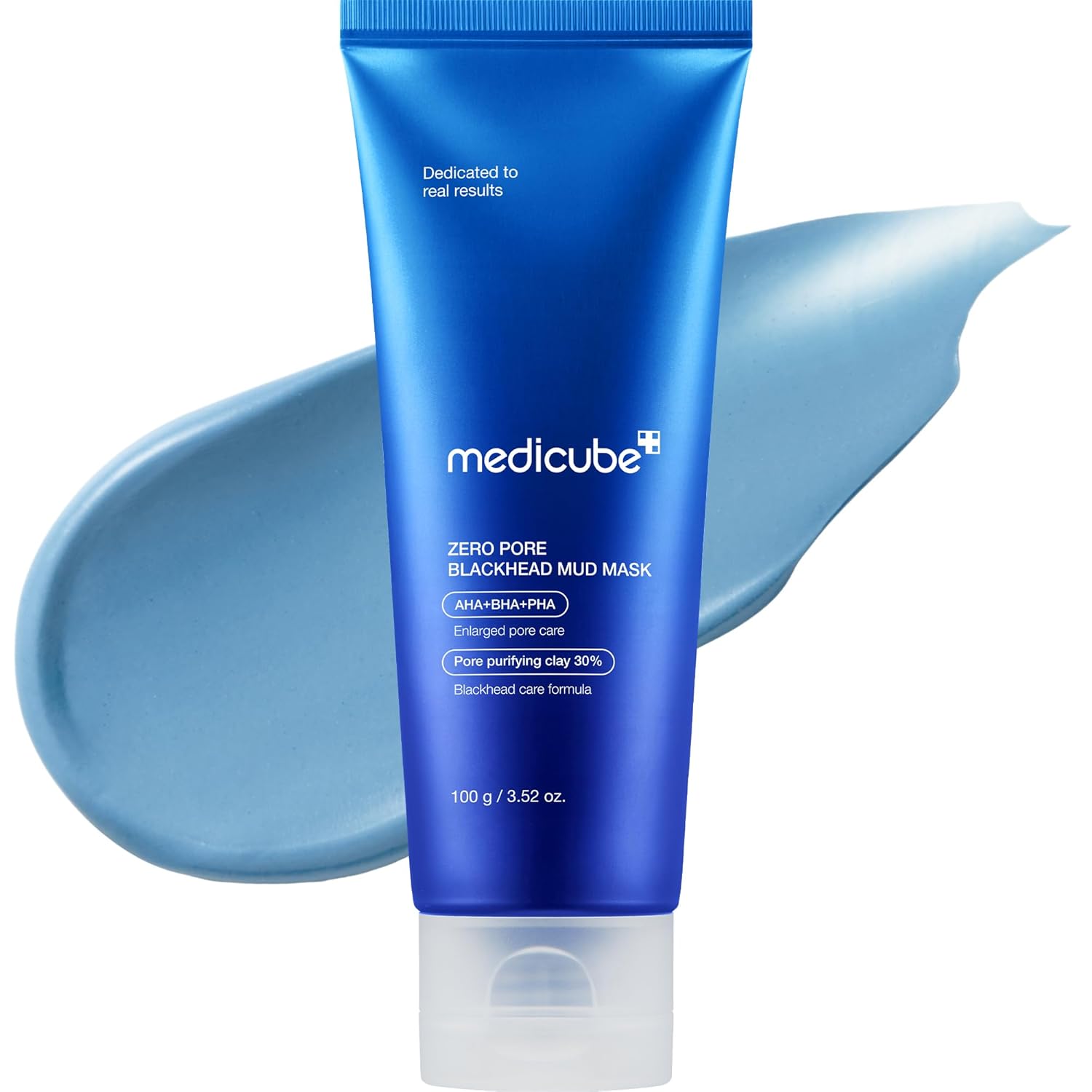 Medicube Zero Pore Blackhead Mud Facial Mask - Skin Cooling & Pore Tightening - 3 Minute Quick Dry Formula with AHA, BHA, PHA, and Pore-Purifying Clay - Korean Mud Mask 100 Grams