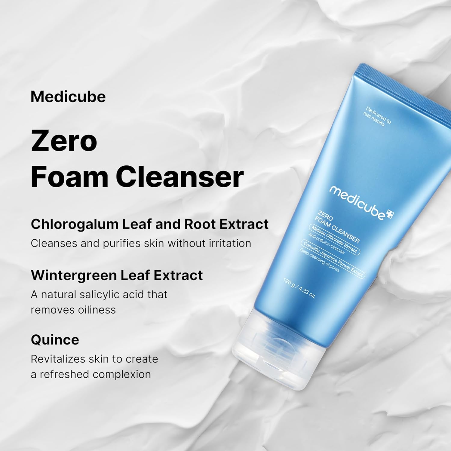 Medicube Zero Foam Cleanser for Sensitive Skin - Sebum Control, Moisture Balance, and Pore Minimization | Korean Skincare 120 Grams