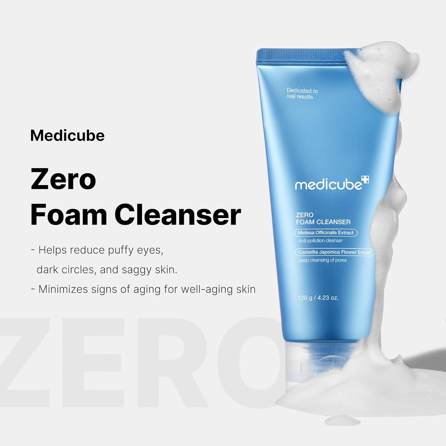Medicube Zero Foam Cleanser for Sensitive Skin - Sebum Control, Moisture Balance, and Pore Minimization | Korean Skincare 120 Grams