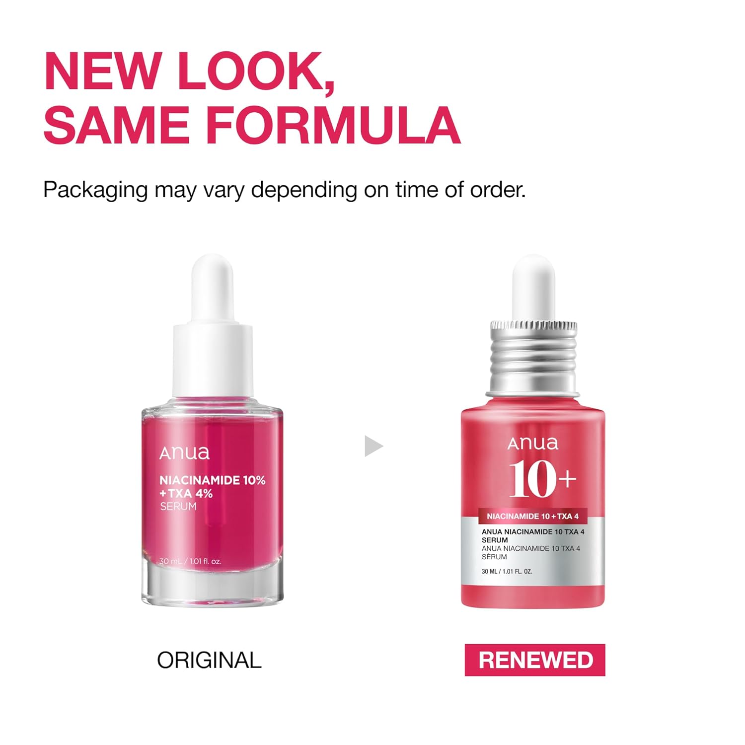 NEW - ANUA Niacinamide 10 + TXA 4 Serum, Hyaluronic Acid, Tranexamic acid, Vitamin B12, Facial Serum for Glass Skin, Clarifying, Radiant Complexion with Natural Color, Korean Skin Care (30ml /1.01 fl.oz)