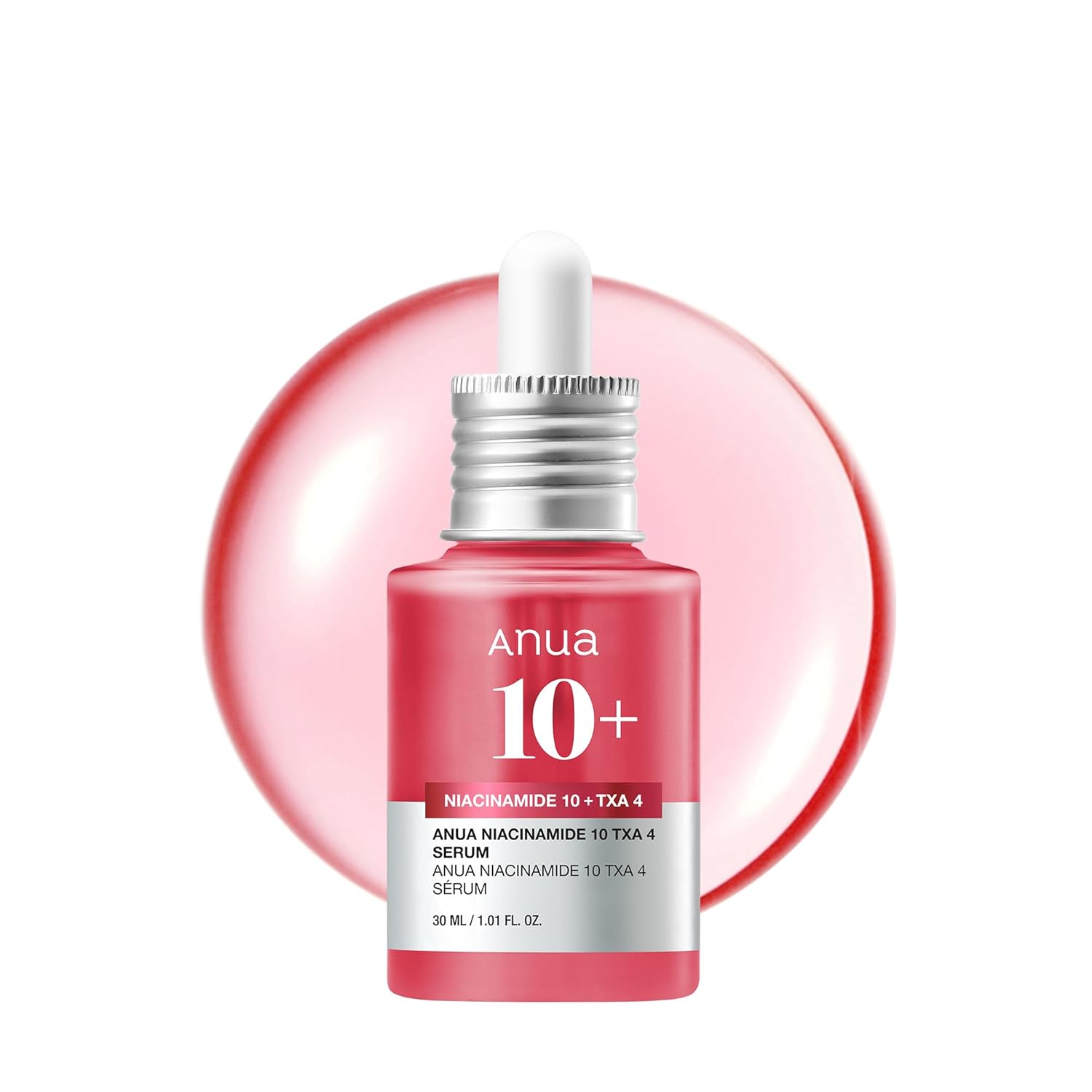 NEW - ANUA Niacinamide 10 + TXA 4 Serum, Hyaluronic Acid, Tranexamic acid, Vitamin B12, Facial Serum for Glass Skin, Clarifying, Radiant Complexion with Natural Color, Korean Skin Care (30ml /1.01 fl.oz)