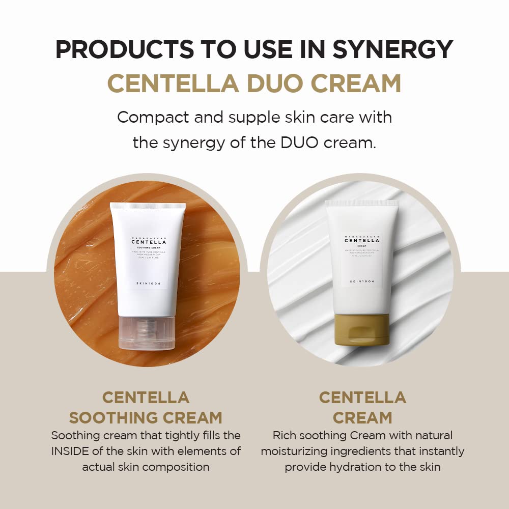SKIN1004 Madagascar Centella Soothing Cream 30 ML, Quadruple Ceramide Complex Strengthens Skin Barrier and Smooths Skin
