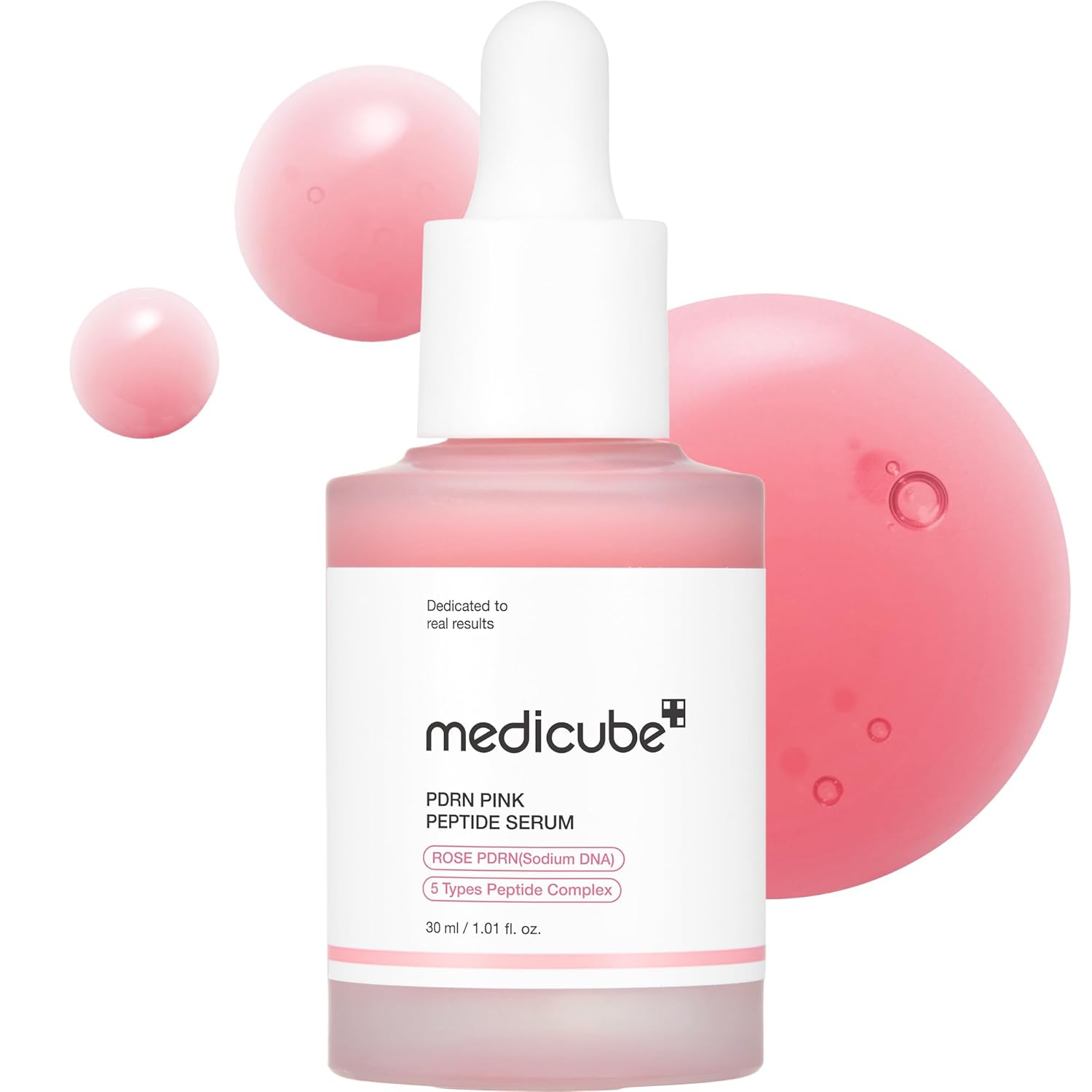 Medicube PDRN Pink Peptide Serum, Pink glow serum, Peptide, Niacinamide, Hydrating & Moisturizing & Firming, Uneven Skin Tone, Korean Skincare | 1.01 fl.oz. (1.01 fl.oz., Rose PDRN (Vegan))