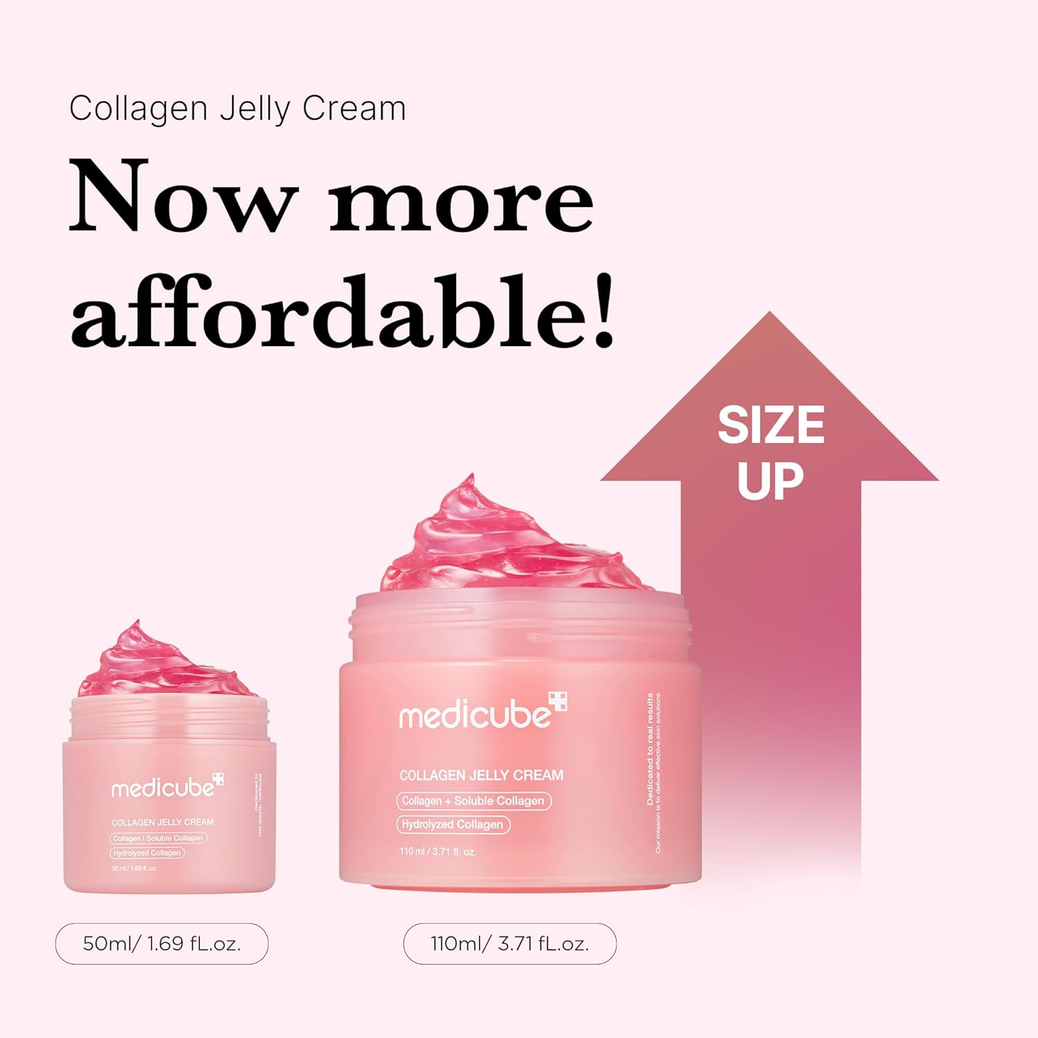 Medicube Collagen Jelly Cream- Niacinamide & Freeze-Dried Hydrolyzed Collagen - Boosts skin's barrier hydration and gives 24h Glow & Lifted Look - No artificial color, Korean skincare (3.71 fl.oz.) 50 ML