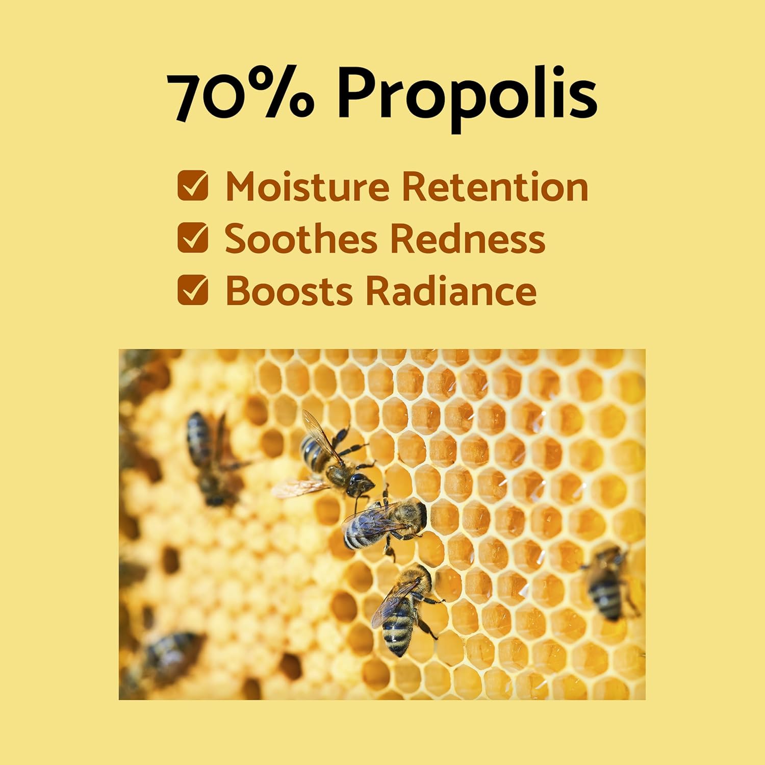 IUNIK Propolis 70% Vitamins 17% Synergy Serum - Centella Asiatica Calming Soothing Deep Nourishing for Dry Dull Spot Hyperpigmentation Sensitive Acne-prone Skin No Pore Clogging Korean Skincare 50 ML