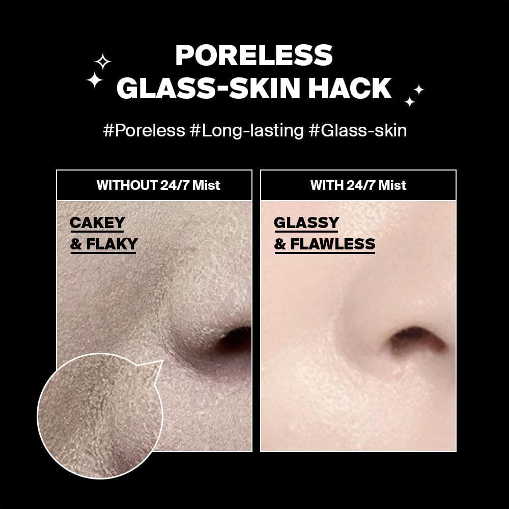 24/7 Colostrum Ampoule Mist - Glass skin with Long Hydration, Poreless Smooth Skin, Before & After Makeup, Hyaluronic Acid and Vitamin, For All Skin types, 55 ml