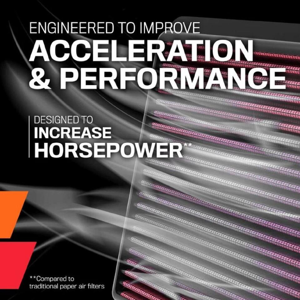 K&n Filtro de Aire de alto flujo para Ford MUSTANG Shelby 5.2 V8 2015-2019