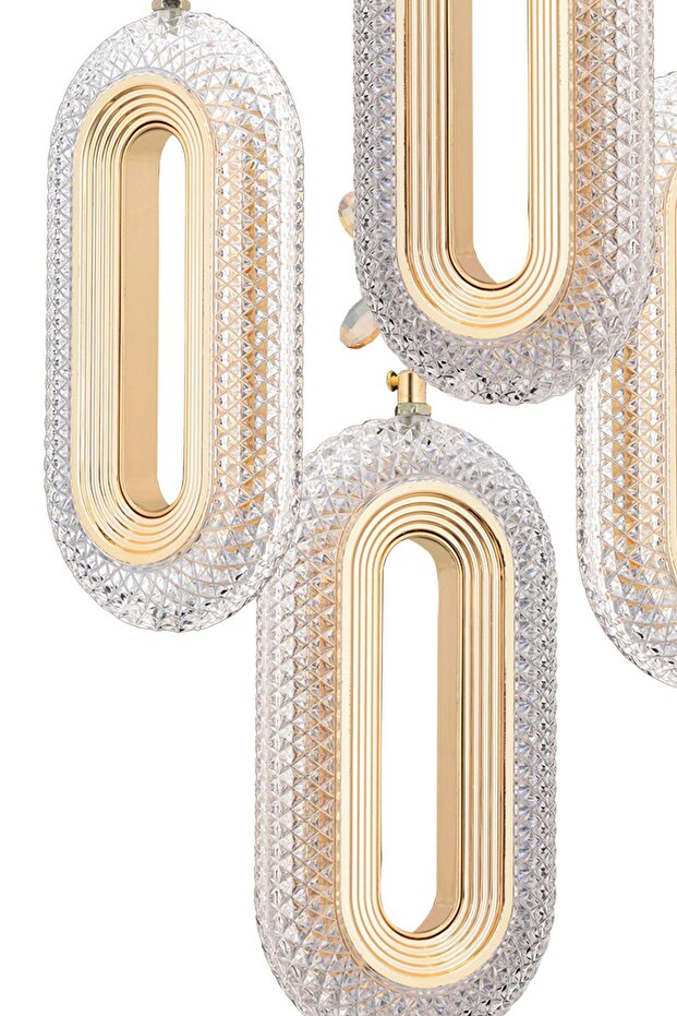 Alfa 4'lü Ledli Gold Avize