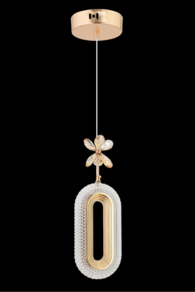 Alfa Tekli Gold Ledli Avize