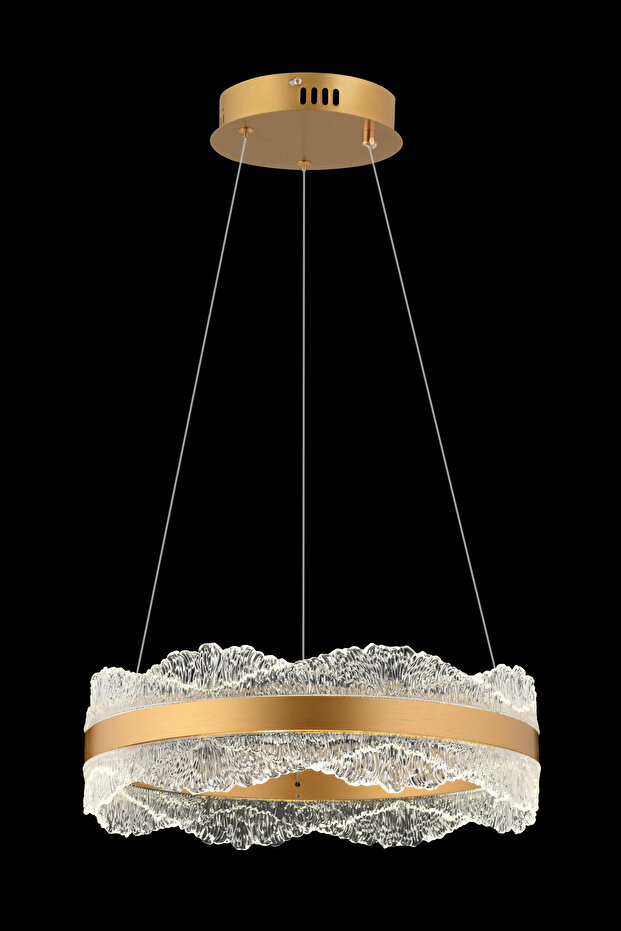 Tek Katlı Kristal Çember 30luk LED Avize