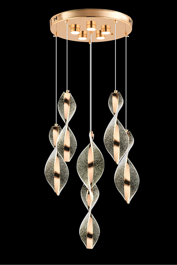 Mars 6'lı Ledli Gold Avize