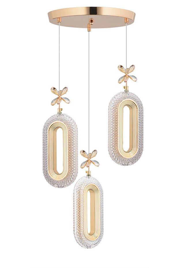 Alfa 3'lü Ledli GoldAvize