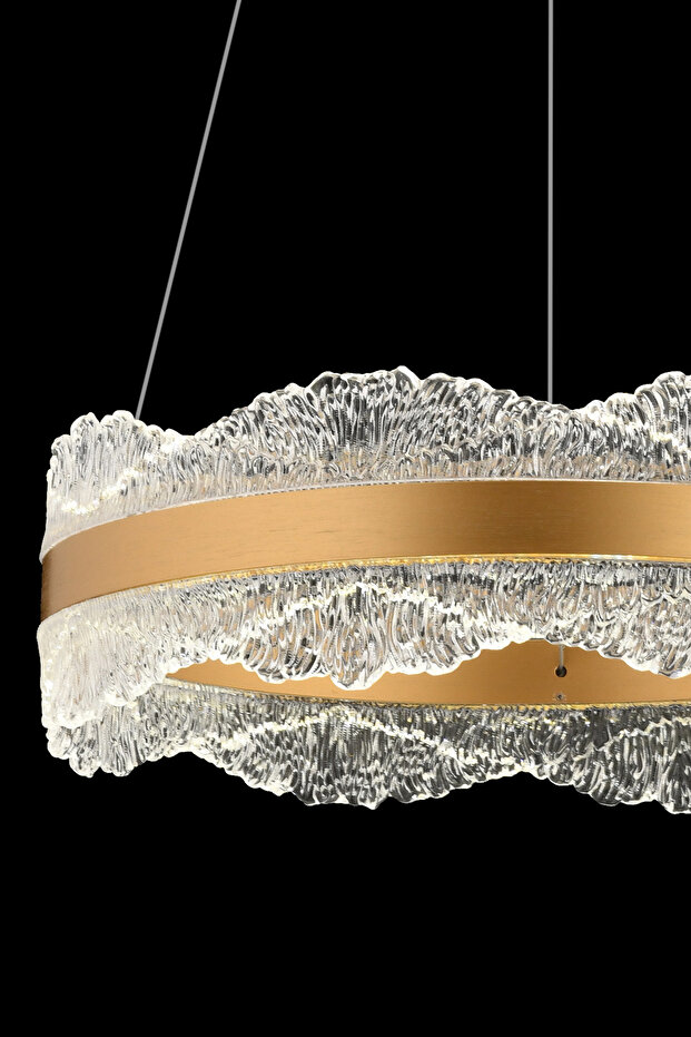 Tek Katlı Kristal Çember 30luk LED Avize