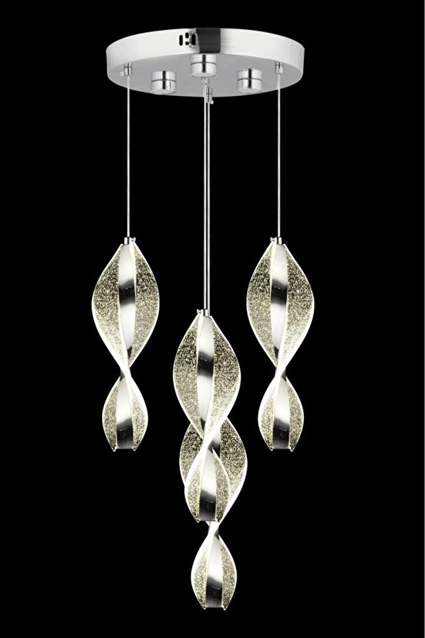 Mars 4'lü Ledli Gümüş Avize