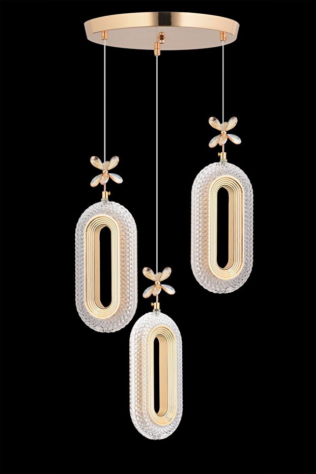 Alfa 3'lü Ledli GoldAvize