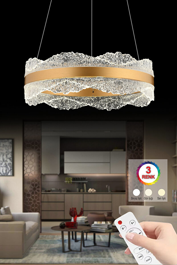 Tek Katlı Kristal Çember 30luk LED Avize