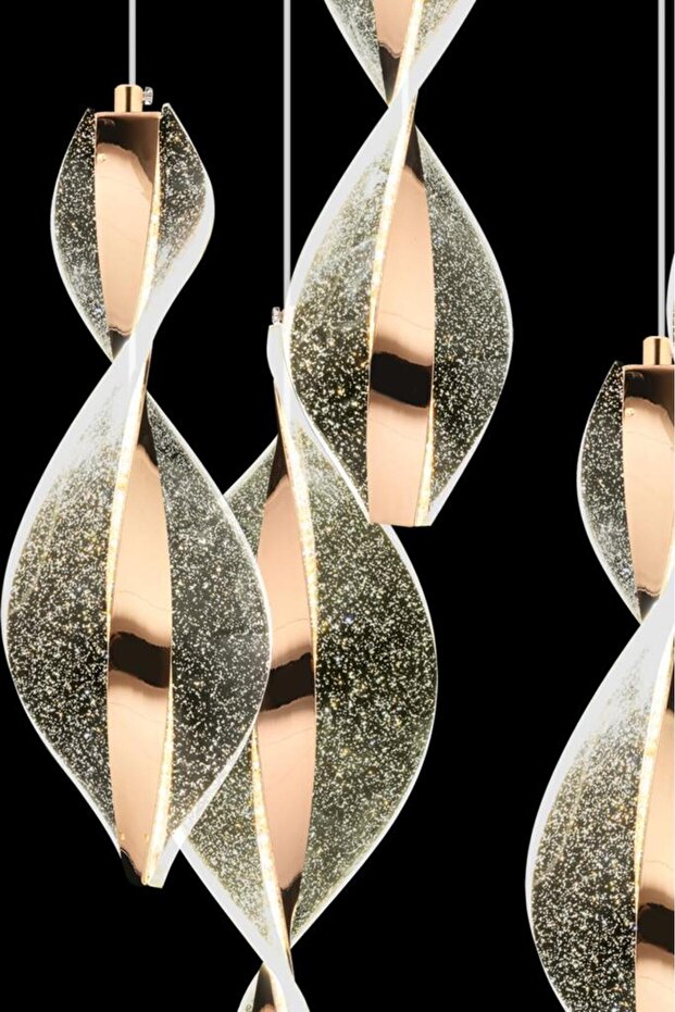 Mars 6'lı Ledli Gold Avize