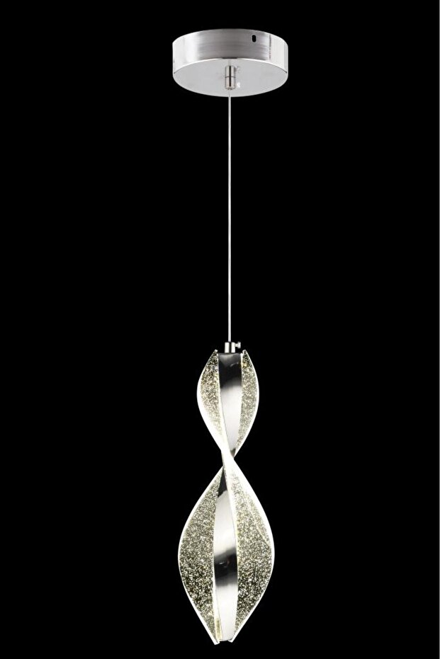 Mars Tekli Ledli Gümüş Avize