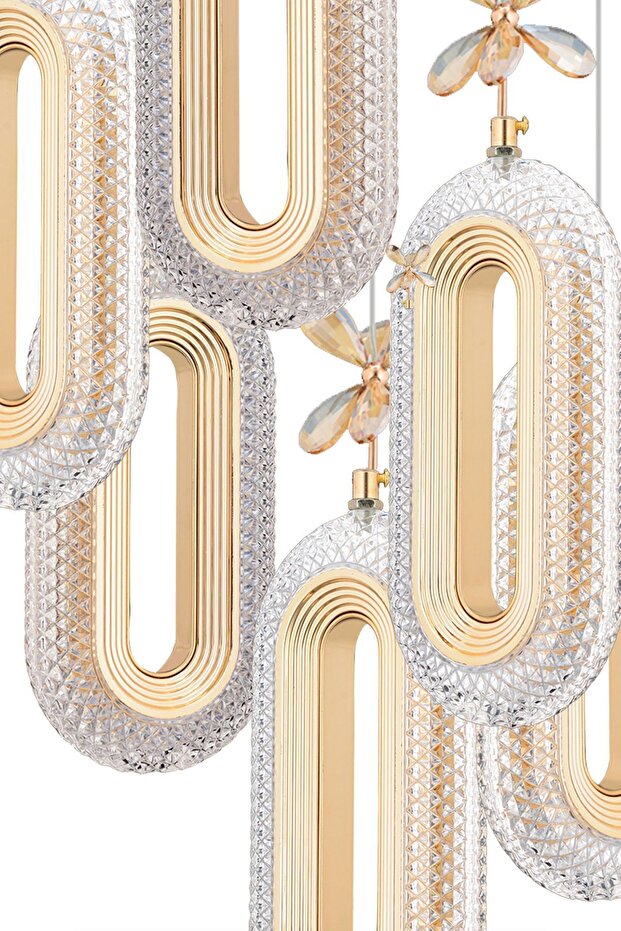 Alfa 6'lı Ledli Gold Avize