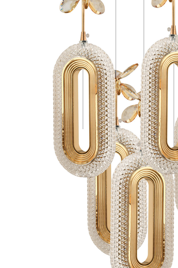 Alfa 5li Ledli Gold Avize