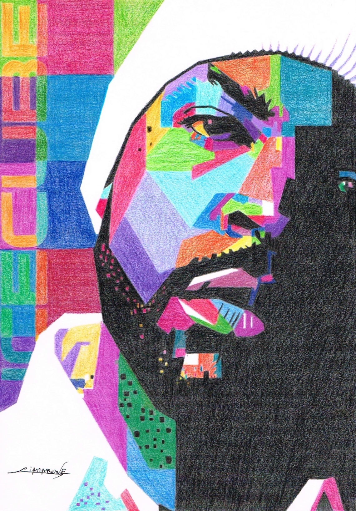 dessin pop art " Ice cube"
