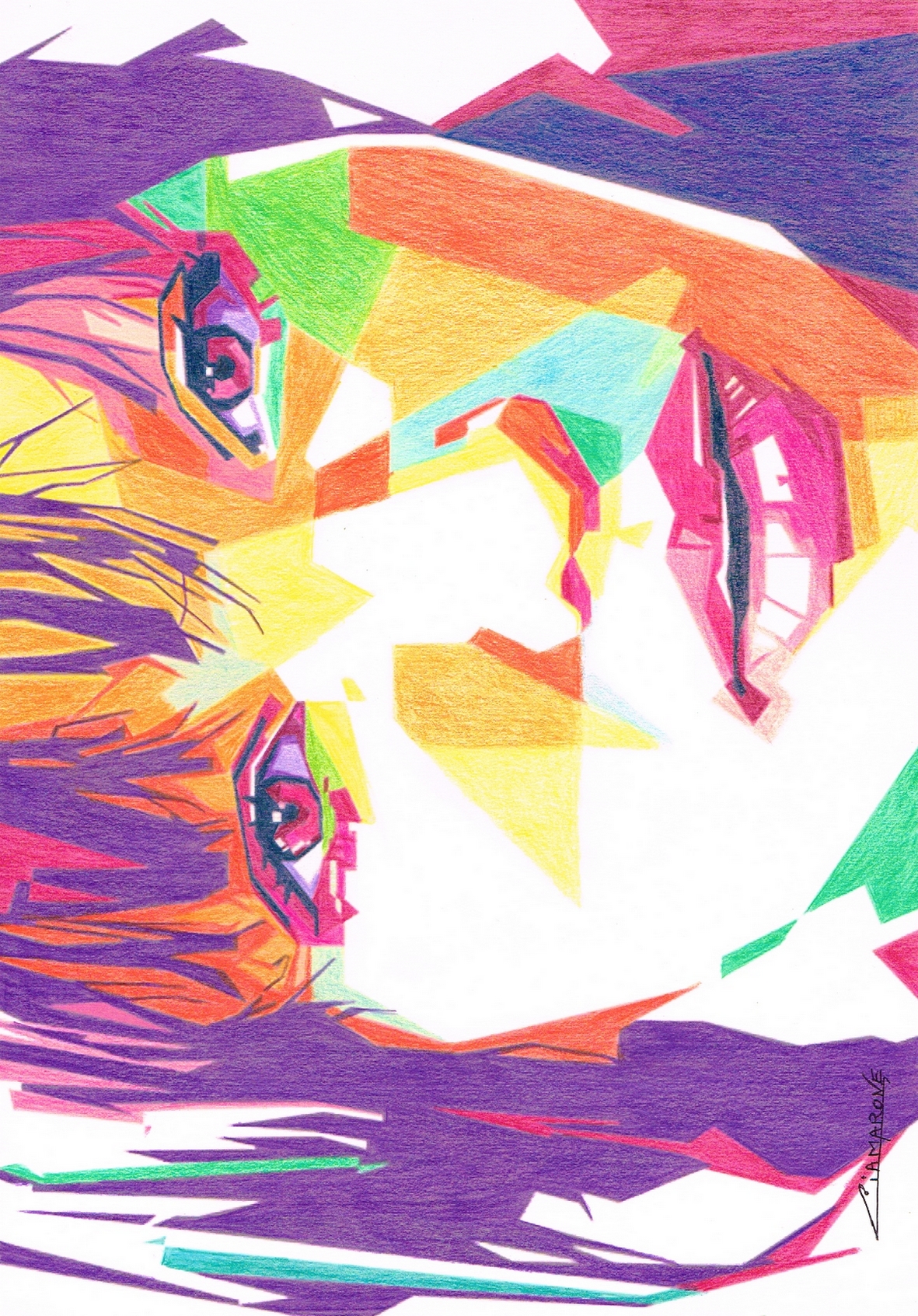 Dessin "Virginie" pop art