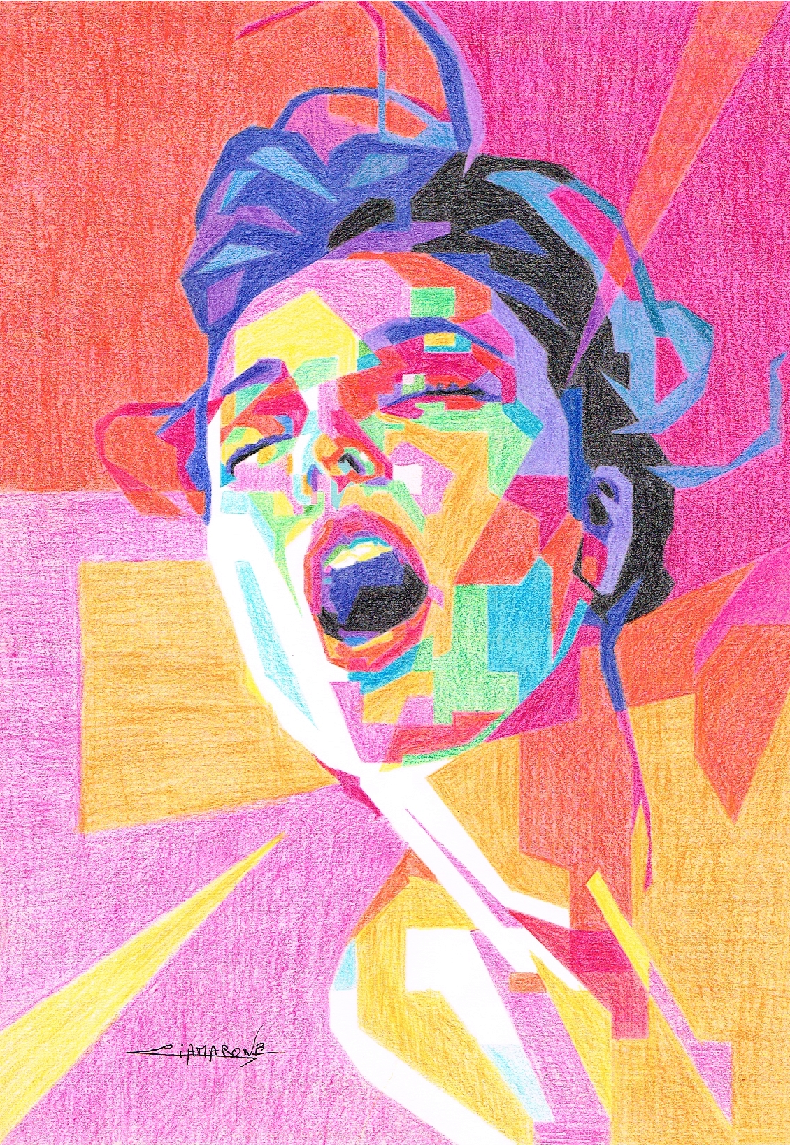 Dessin "emotion" pop art